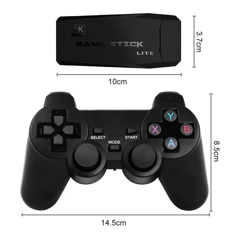 Vídeo Game Stick 4k Retrô 10.000 Jogos Original®+ 2 Controles de Brinde